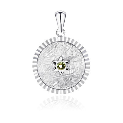 925 Sterling zilver Muonionalusta Meteorieten hanger uit Zweden Modieus