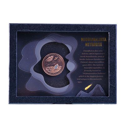 Rectangle Meteorite Display Box Munt Inlay Ledeglas Doos Voor Verzamelgoed