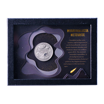 Rectangle Meteorite Display Box Munt Inlay Ledeglas Doos Voor Verzamelgoed