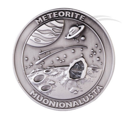 Ruimte reizende meteoriet Muonionalusta Metalen munt verzamelbare 40mm God koper
