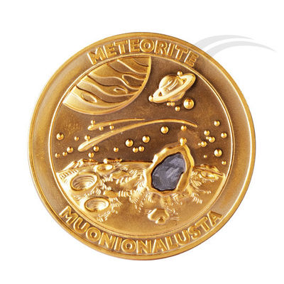Ruimte reizende meteoriet Muonionalusta Metalen munt verzamelbare 40mm God koper