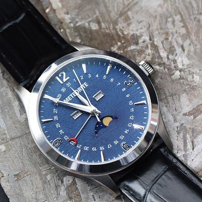 Business Style Meteorite horloges 35mm roestvrij staal Miyota kwartsbewegingshorloges