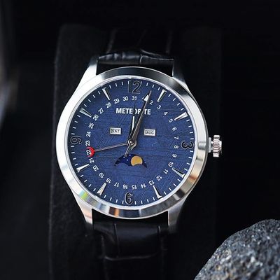 Business Style Meteorite horloges 35mm roestvrij staal Miyota kwartsbewegingshorloges