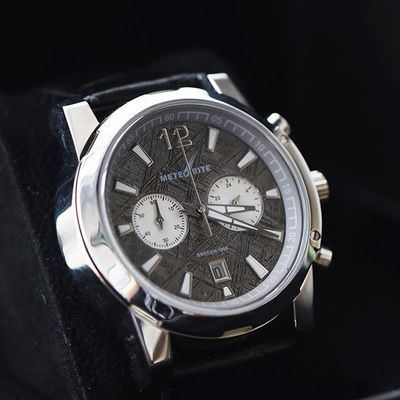 Sport Style Mens Meteoriet Horloge 30mm Meteoriet Dial Gun Plated Sapphire Crystal
