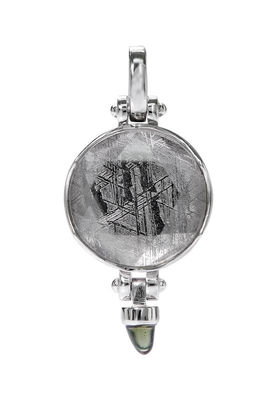 Space Rock Meteorite 925 Sterling zilveren sieraden hanger met moldavite