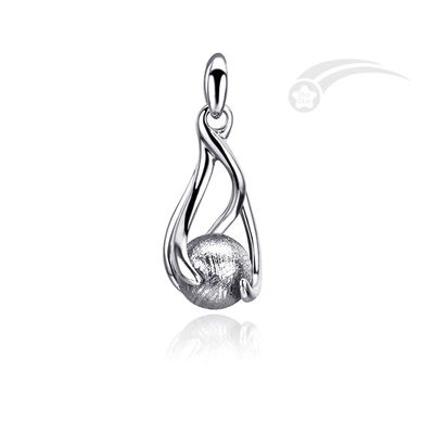8mm Sphere Meteorite 925 Sterling zilveren hanger elegant