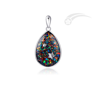 18*25mm Tear Drop Juwelen Galaxy Hanger Zilveren Collectie Juwelen