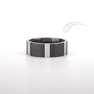 8 mm Breedte Meteorietband Ring Eeuwigheid Muonionalusta Meteoriet Ring