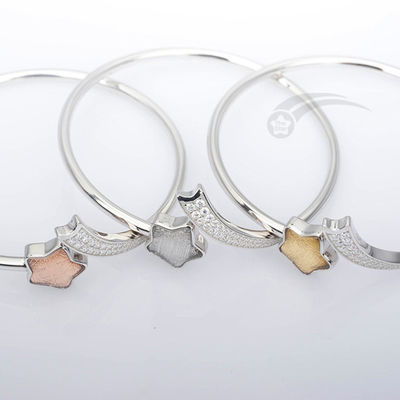 Vrouwelijke klavervorm van echte meteoriet Armband 925 Sterling zilveren armbanden