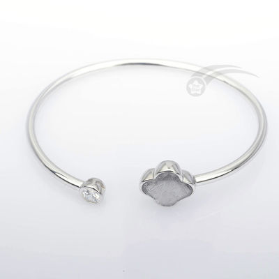 Vrouwelijke klavervorm van echte meteoriet Armband 925 Sterling zilveren armbanden