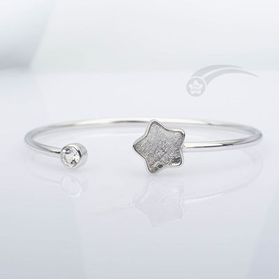 Modieus 925 Sterling zilver meteoriet manchet Armband Stervorm