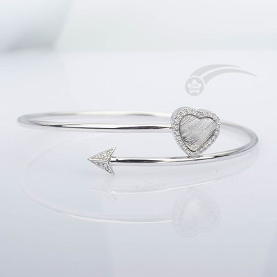 Muonionalusta Meteoriet Armband Hart Cupido's pijl Armband 58mm Diameter