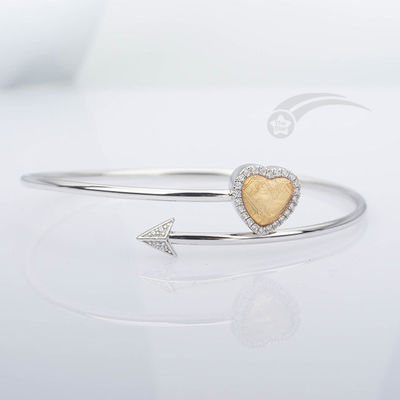 Muonionalusta Meteoriet Armband Hart Cupido's pijl Armband 58mm Diameter