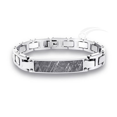Stijlvol Mens Meteoriet Armband 18.5cm roestvrij staal horloge band