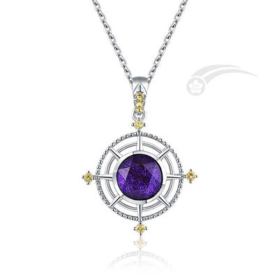 Wheel of Life Meteorite 925 Sterling zilveren hanger 8mm ster