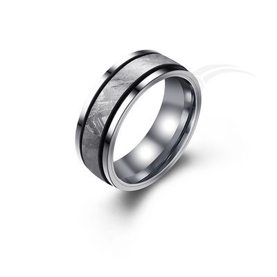 Elegance Limited Edition Wolfsten Meteoriet Ring 4 mm Breedte Moderne