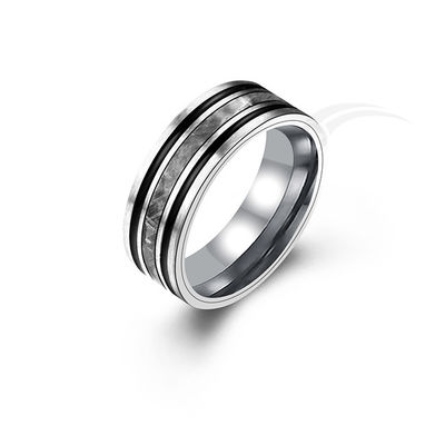 Hoog Duurzaamheid Wolfraam Meteorieten Ring Contemporary And Concise Style