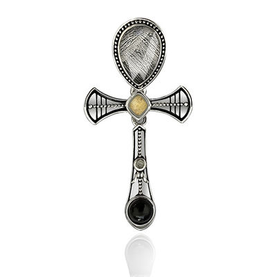 Exclusieve Meteorite 925 Sterling zilveren hanger met WidmanstäTten patroon
