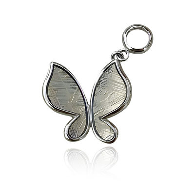 Mode vlinder ijzeren meteoriet hanger in 925 Sterling zilver 15 mm