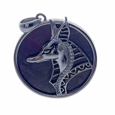 925 Sterling zilver ijzer Anubis Meteoriet hanger sieraden Mens exclusieve stijl