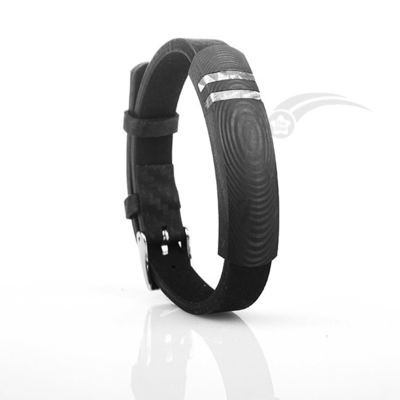 Contemporary Carbon Fiber Meteorite Armband Mens Lederen Armband Mat Finish