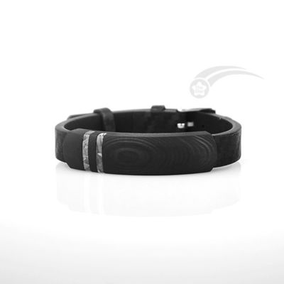 Contemporary Carbon Fiber Meteorite Armband Mens Lederen Armband Mat Finish