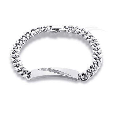 Natuurpatronen Meteoriet Edelstaal Juwelen Armband Romboïde Gepolijst Afwerking